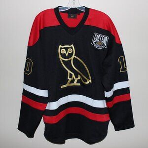 flawless mint OCTOBER'S VERY OWN #10 East End OVO hockey jersey black red white